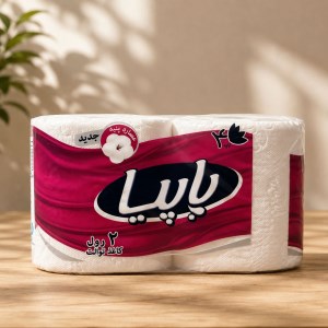 پاپیا دستمال توالت 4 لایه با عصاره پنبه 2 رول